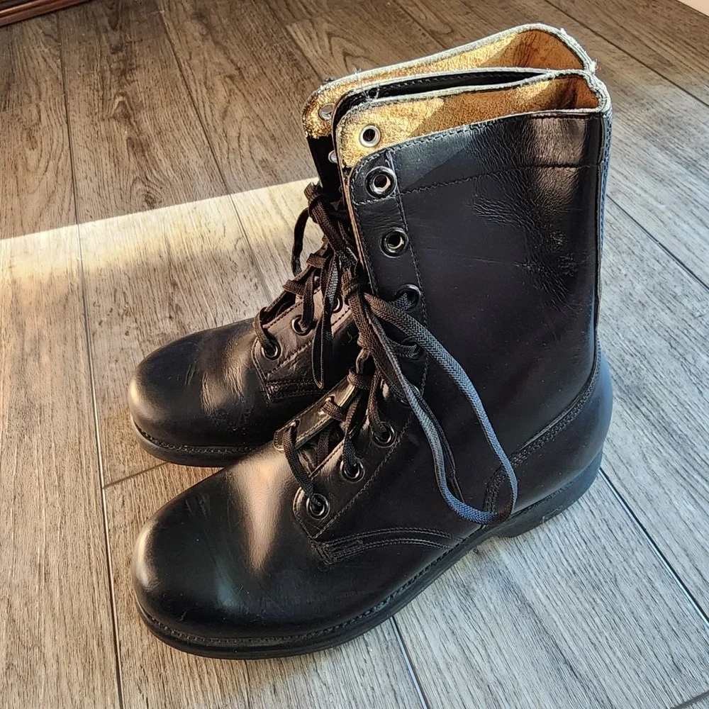 Vintage 1965 Military Paratrooper Boots Size 7.0W - Slipknot BF Goodrich USA